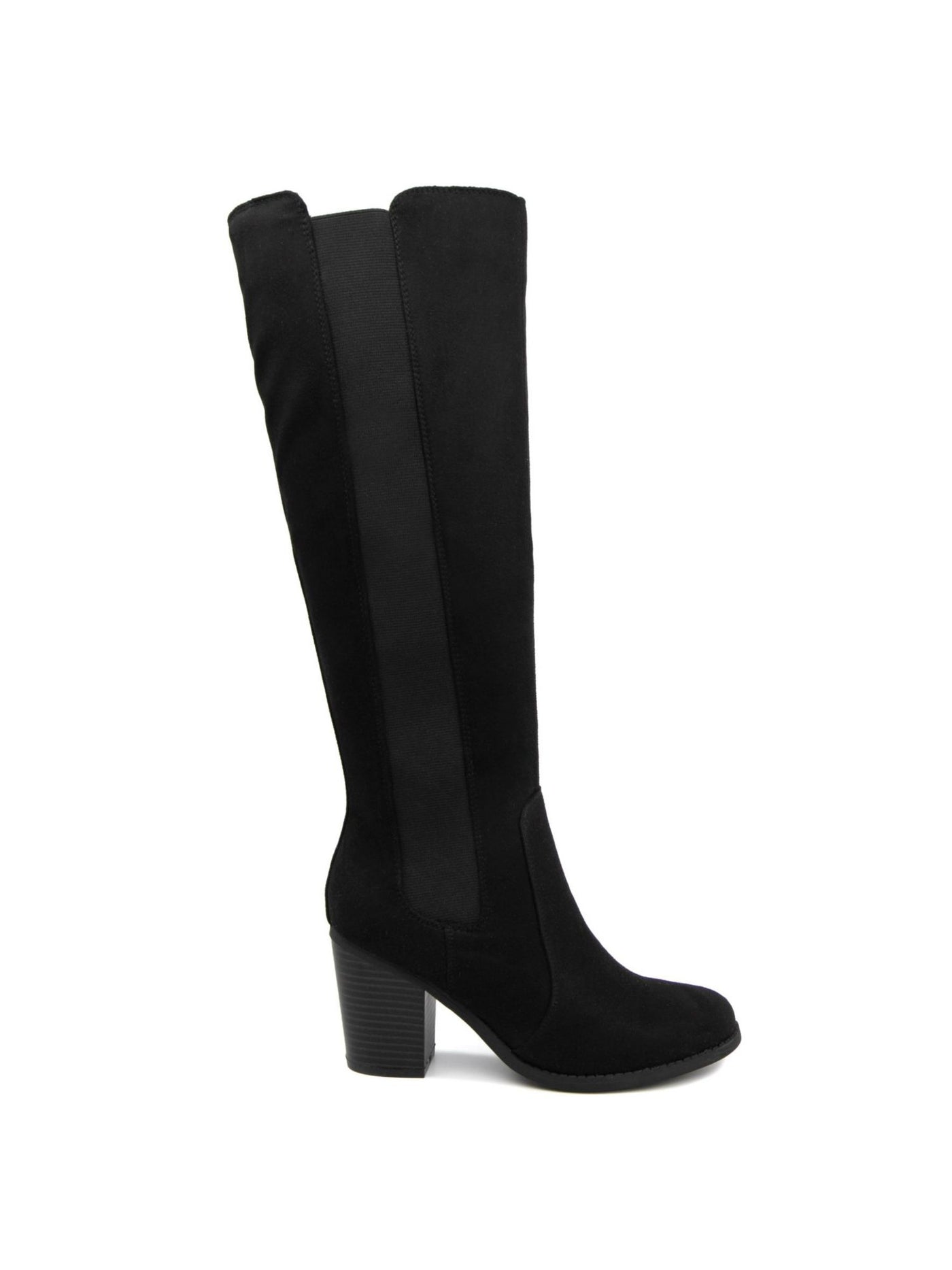 SUGAR Womens Black Padded Willetta Round Toe Block Heel Zip-Up Heeled Boots 7 M