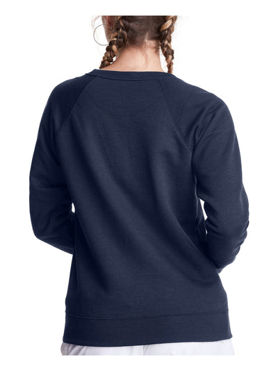 CHAMPION Womens Navy Embroidered Boyfriend Logo Graphic Sweatshirt L