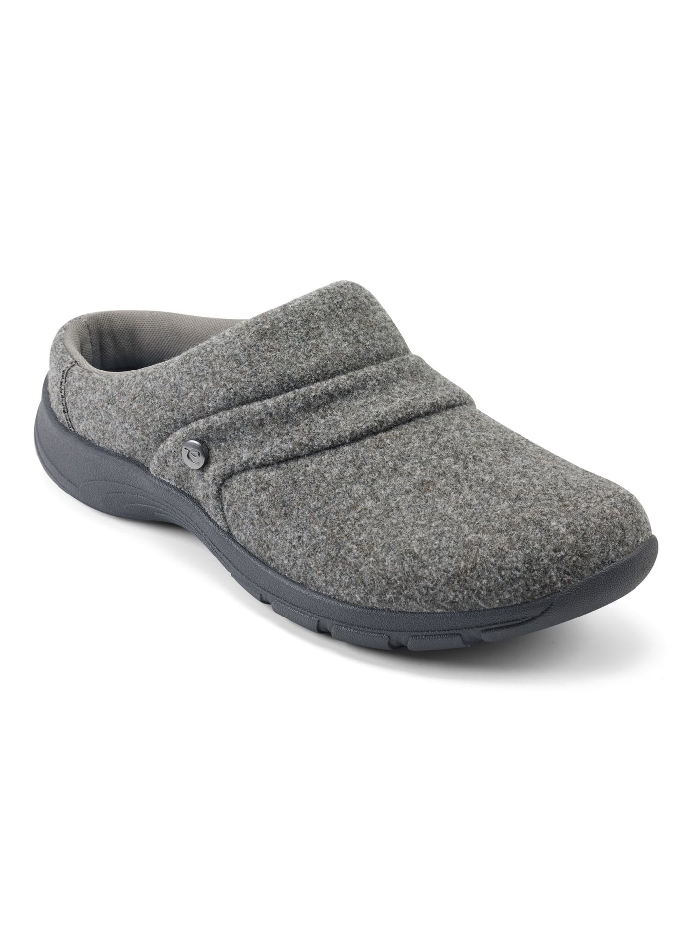 EASY SPIRIT Womens Gray Heathered Removable Footbed Flexible Lightweight Arch Support Cushioned Superstar Round Toe Wedge Slip On Mules 9.5 M