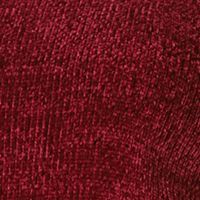 MICHAEL KORS Womens Maroon Stretch Ribbed Button Detail Long Sleeve Round Neck Sweater