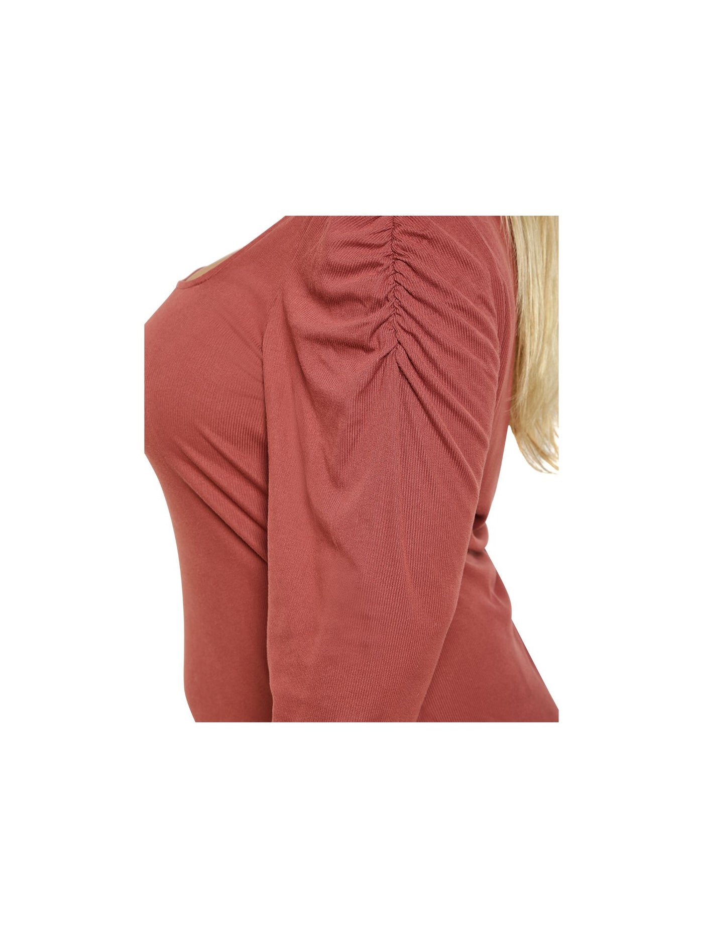 ULTRA FLIRT Womens Brown Stretch Ribbed Ruched-sleeve Long Sleeve Square Neck Mini Cocktail Body Con Dress