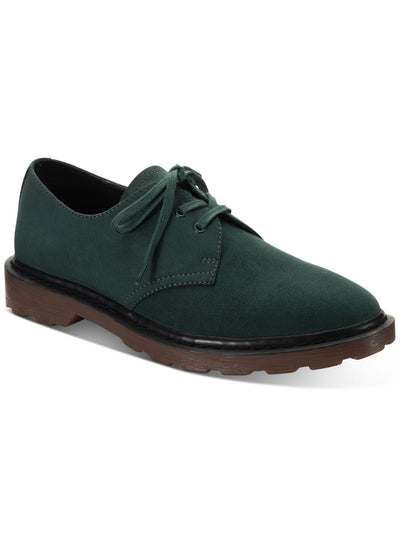 INC Mens Green 1" Platform Cushioned Graham Round Toe Block Heel Lace-Up Oxford Shoes 11 M