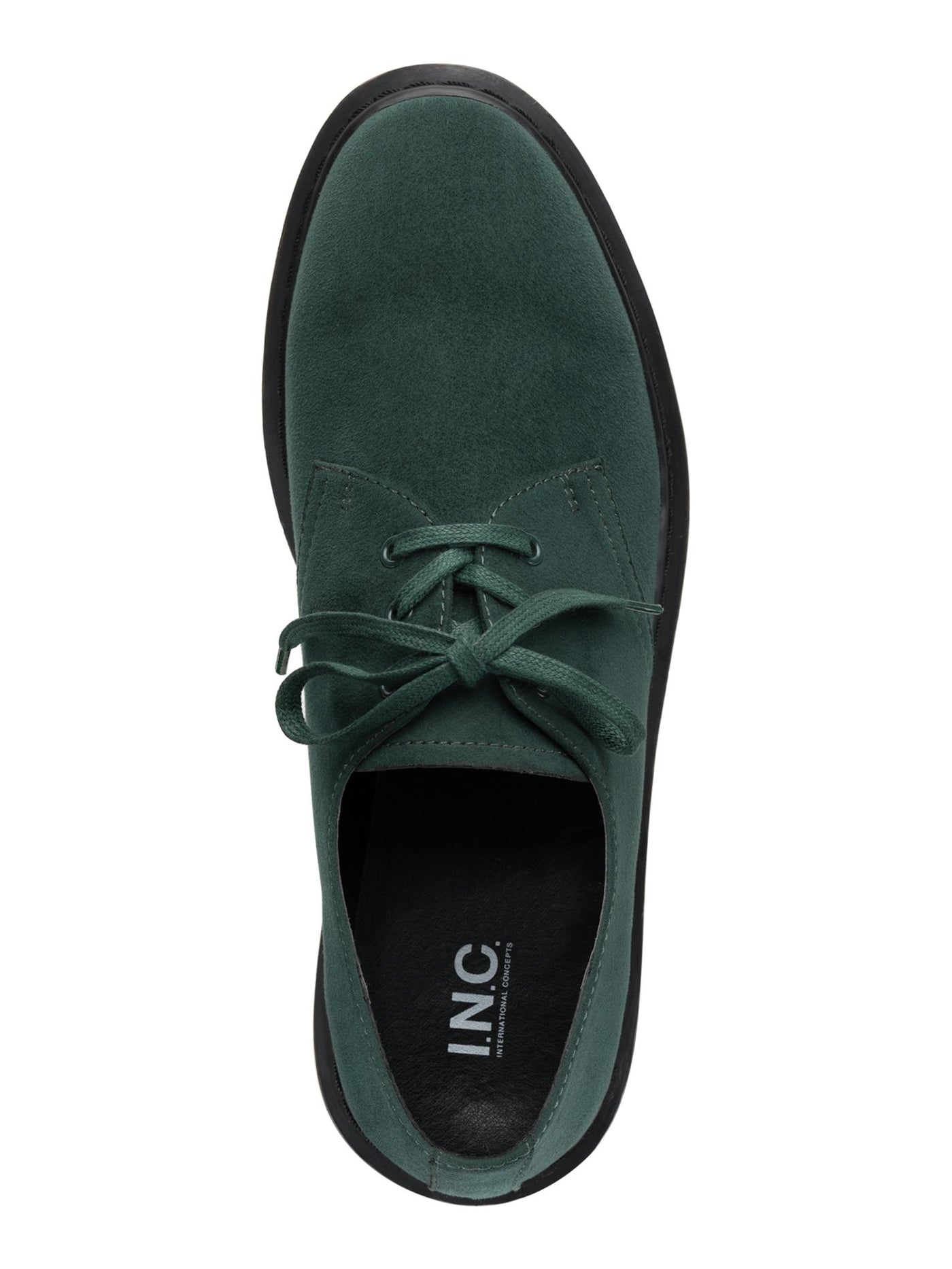 INC Mens Green 1" Platform Cushioned Graham Round Toe Block Heel Lace-Up Oxford Shoes 11 M