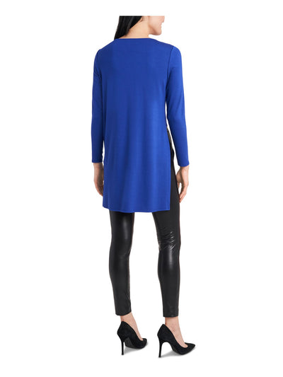VINCE CAMUTO Womens Blue Long Sleeve Scoop Neck Tunic Top XS