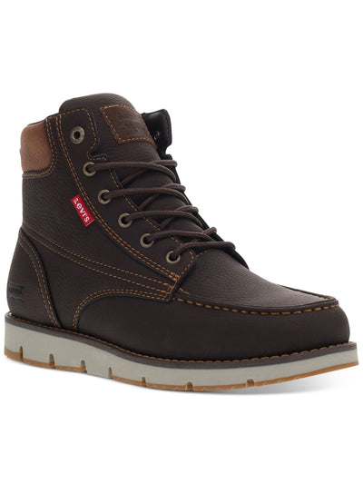 LEVI'S Mens Brown Pull Tab Cushioned Removable Insole Dean Round Toe Wedge Lace-Up Chukka Boots 9.5