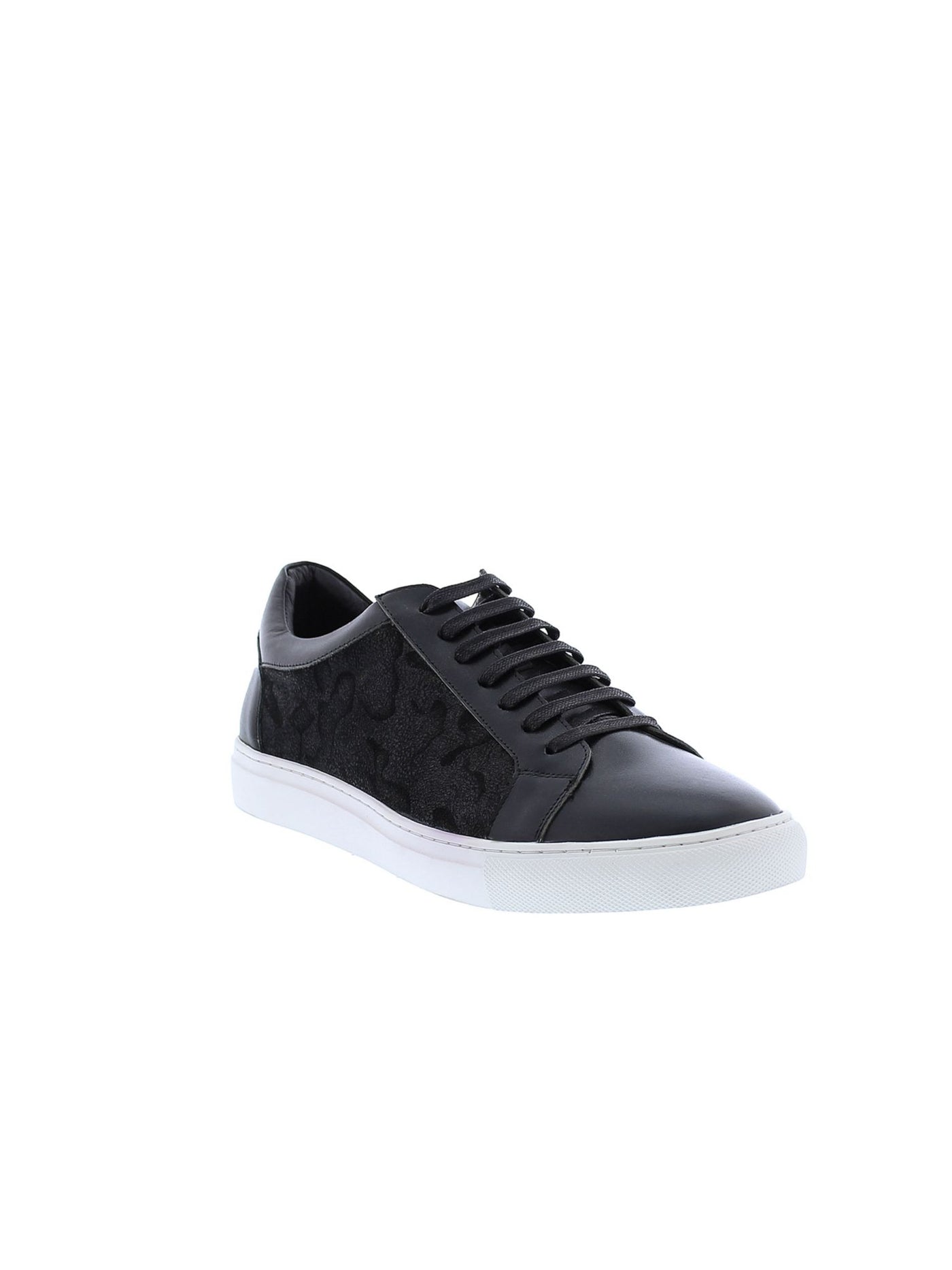ENGLISH LAUNDRY Womens Black Mixed Media Padded Breathable 190320381443 Round Toe Lace-Up Sneakers Shoes 9.5