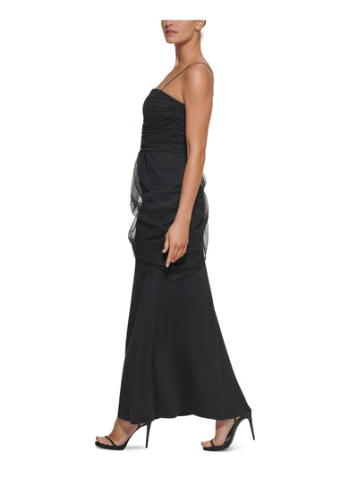 DKNY Womens Black Zippered Slitted Lined Sleeveless Strapless Maxi Formal Gown Dress 4