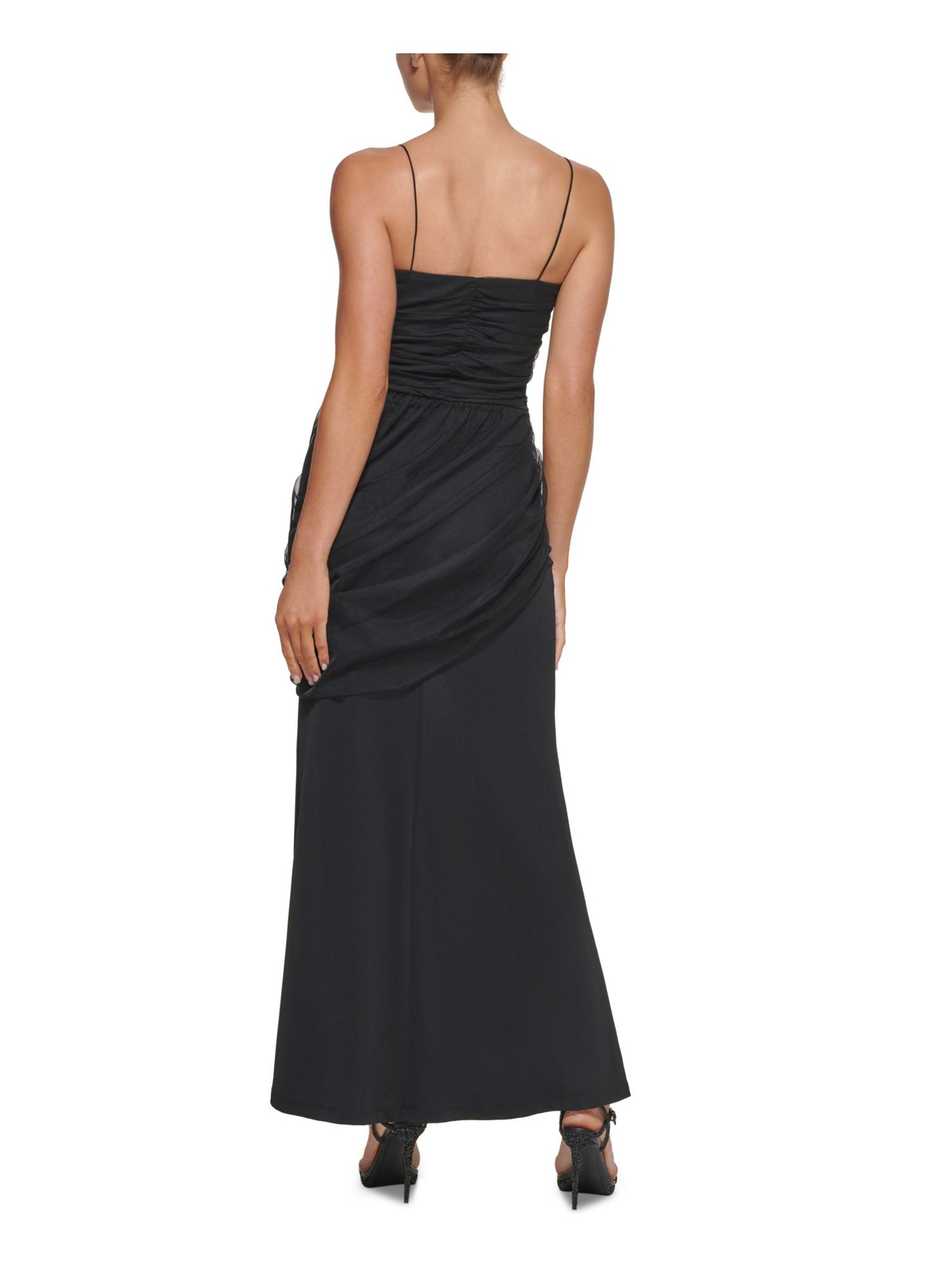 DKNY Womens Black Zippered Slitted Lined Sleeveless Strapless Maxi Formal Gown Dress 4