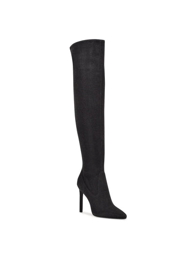 NINE WEST Womens Black Comfort Tacy Pointed Toe Stiletto Zip-Up Dress Boots 9.5 M