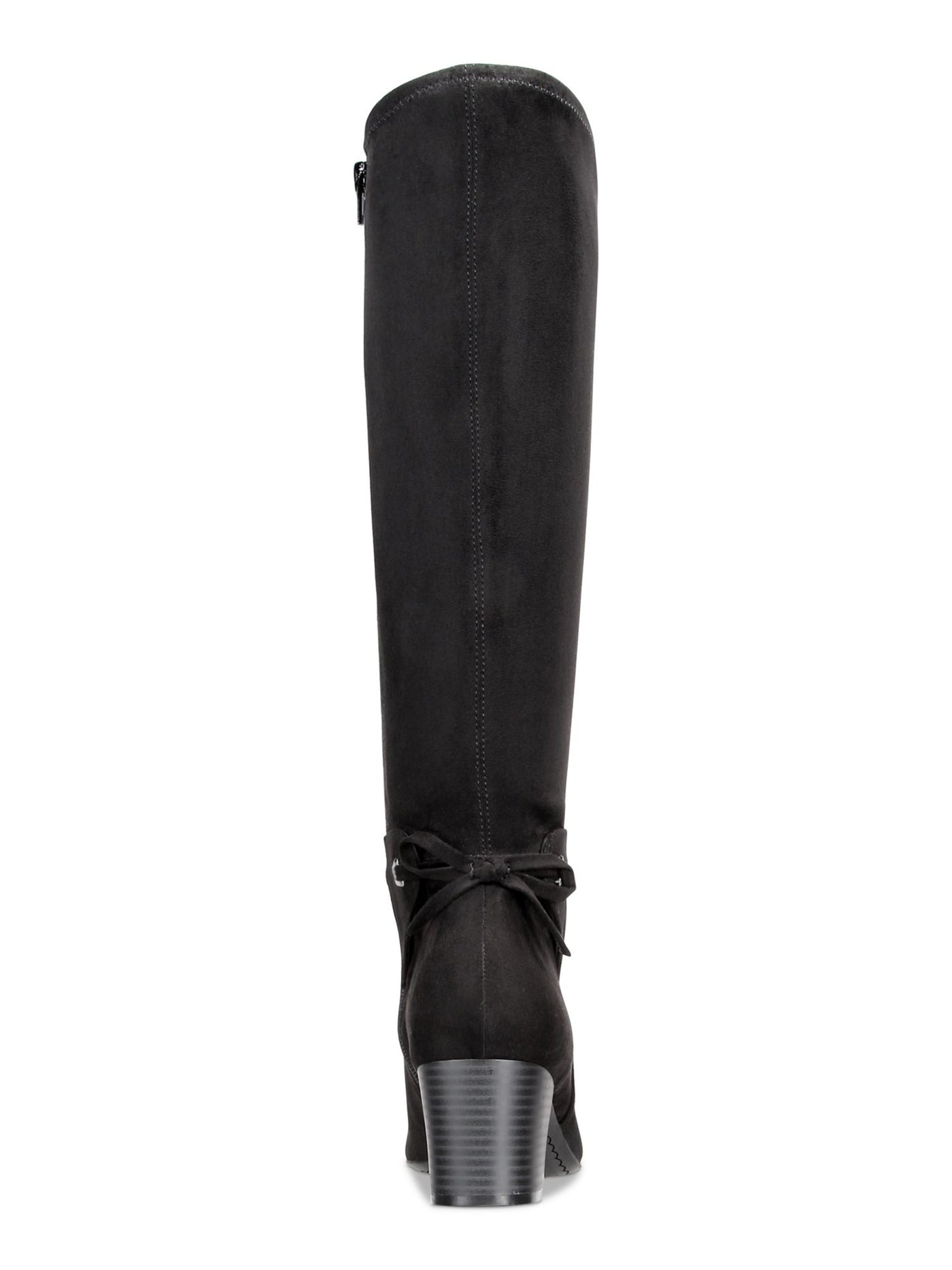 CHARTER CLUB Womens Black Metallic Hardware Slip Resistant Padded Palmaa Almond Toe Block Heel Zip-Up Boots Shoes 8.5 M