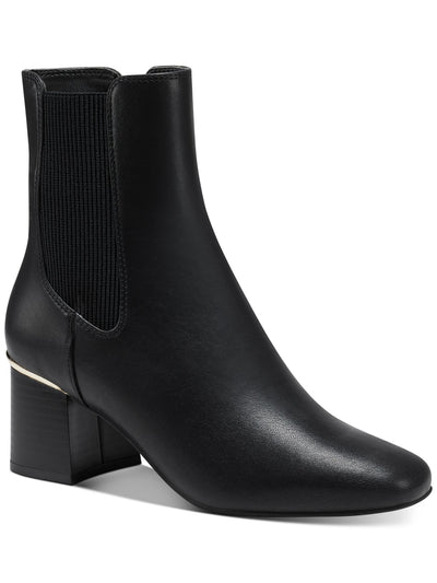 ALFANI Womens Black Comfort Goring Rockee Square Toe Block Heel Zip-Up Booties 5 M