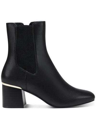 ALFANI Womens Black Comfort Goring Rockee Square Toe Block Heel Zip-Up Booties 5 M