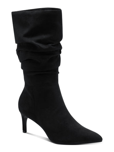 ALFANI Womens Black Padded Lissa Pointed Toe Stiletto Zip-Up Slouch Boot 5 M