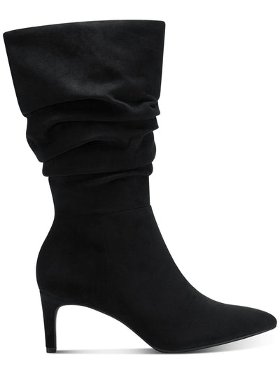 ALFANI Womens Black Padded Lissa Pointed Toe Stiletto Zip-Up Slouch Boot 8.5 M