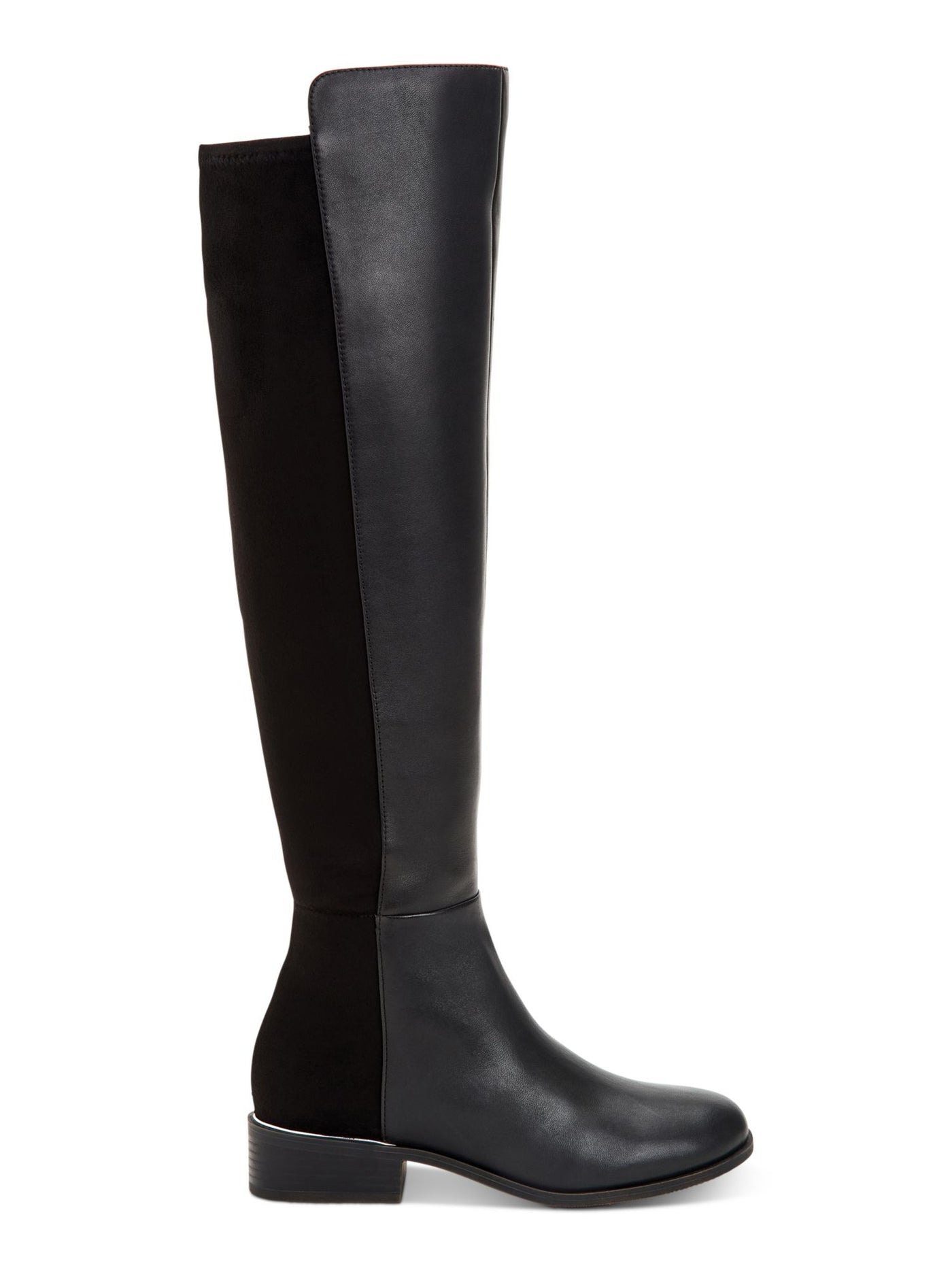 ALFANI Womens Black Goring Ludlowe Round Toe Block Heel Zip-Up Riding Boot 8 M