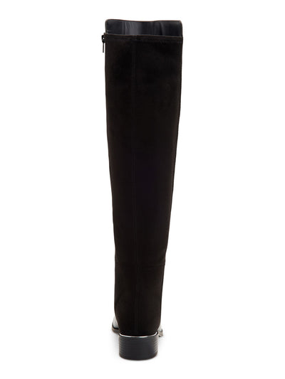 ALFANI Womens Black Goring Ludlowe Round Toe Block Heel Zip-Up Riding Boot 8 M