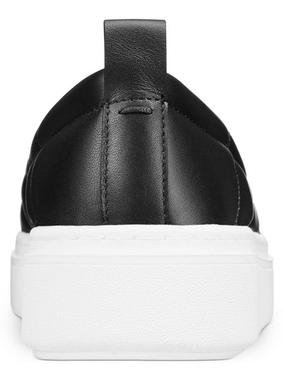 EILEEN FISHER Womens Black Comfort Removable Insole Quilted Poem Round Toe Wedge Slip On Leather Sneakers 6 M