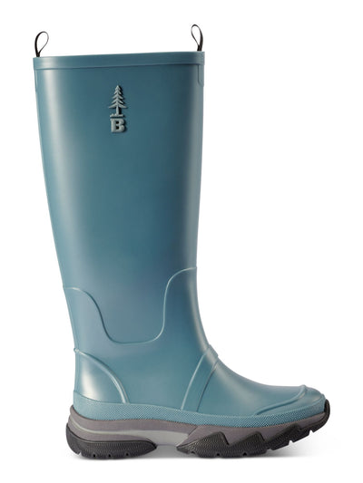 BASS OUTDOOR Womens Navy Comfort Slip Resistant Field Round Toe Wedge Rain Boots 10