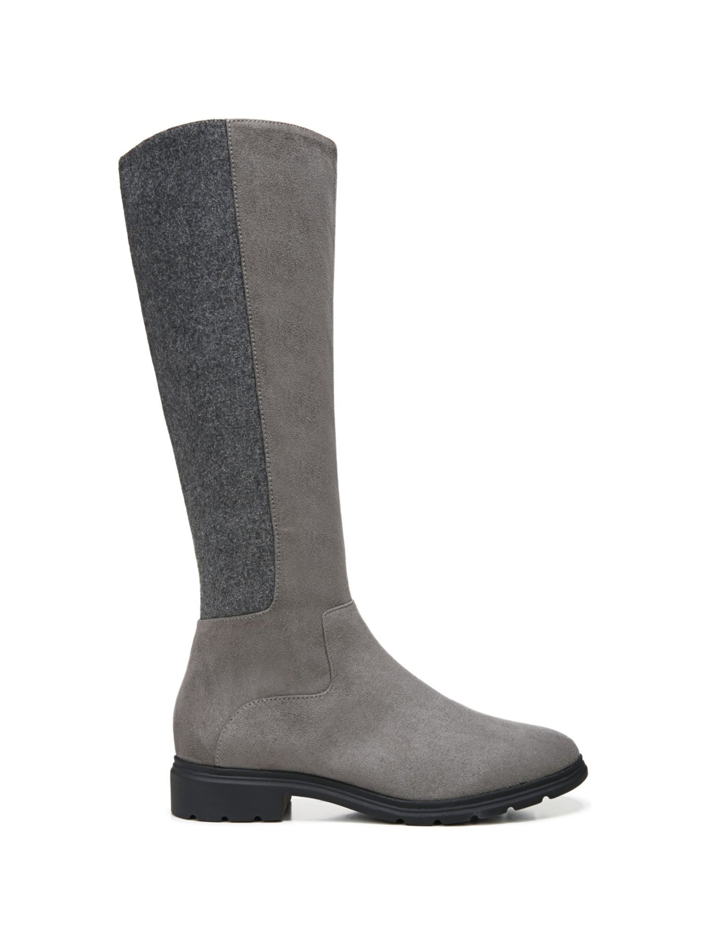 DR SCHOLLS Womens Gray Goring Cushioned New Start Round Toe Block Heel Zip-Up Riding Boot 7.5 M WC