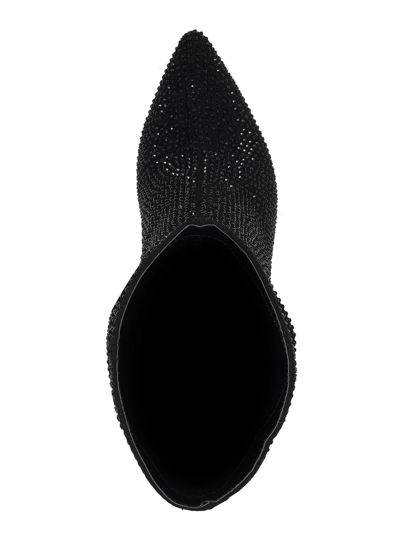 THALIA SODI Womens Black Rhinestone Cushioned Raquell Pointed Toe Stiletto Dress Slouch Boot 7.5 M