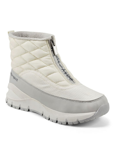 EASY SPIRIT Womens Ivory Arch Support Cushioned Waterproof Quilted Wistar Round Toe Wedge Zip-Up Winter 6 M