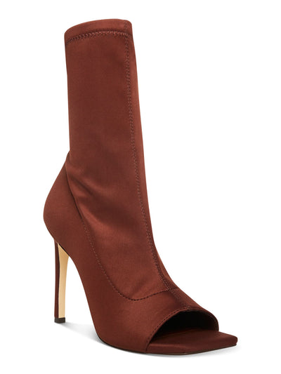 MADDEN GIRL Women's Brown Endless Padded Stretch Solid Heeled Boot