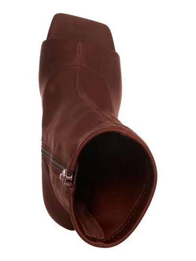 MADDEN GIRL Women's Brown Endless Padded Stretch Solid Heeled Boot