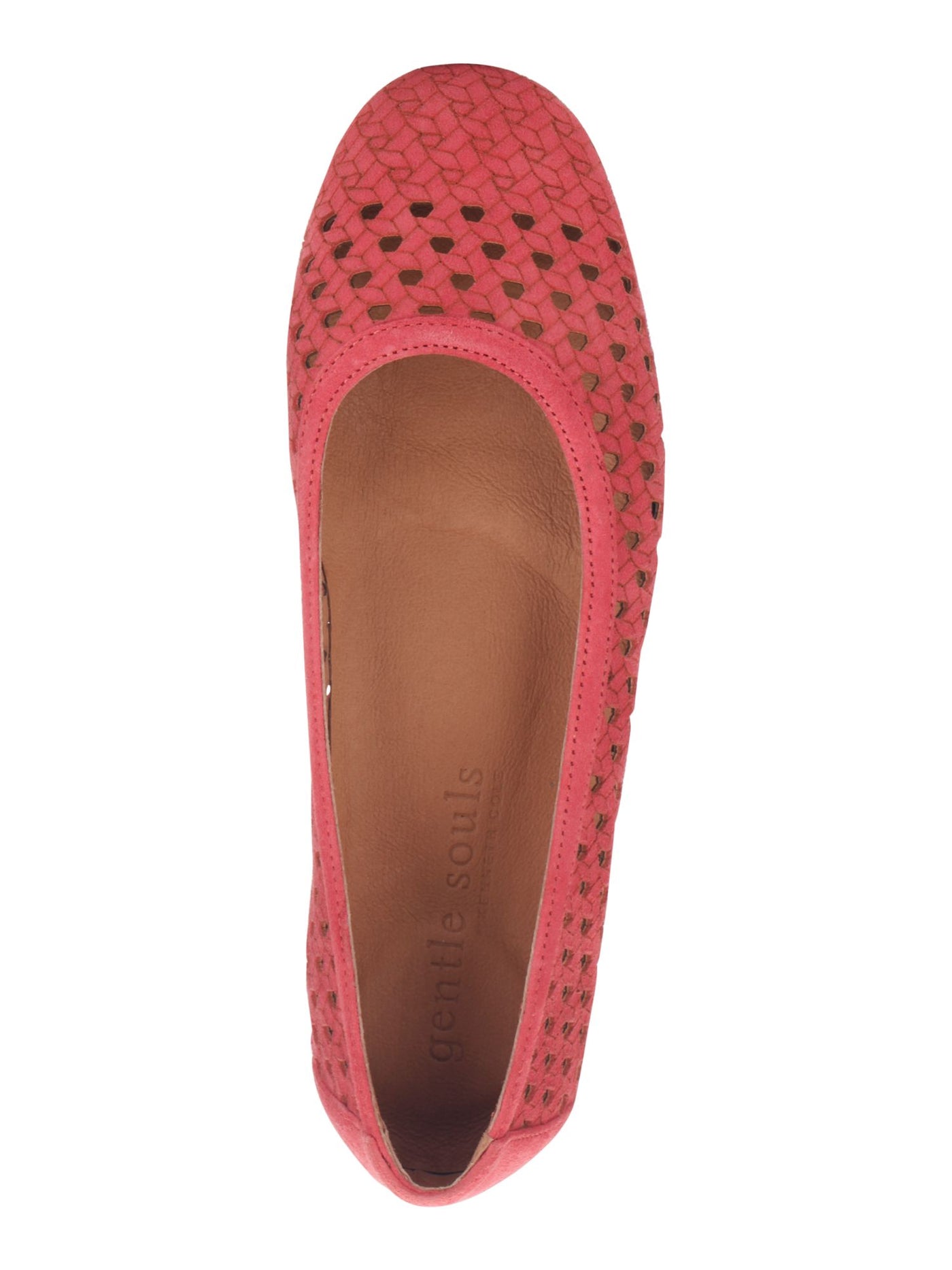 GENTLE SOULS KENNETH COLE Womens Coral Woven Cushioned Eugene Round Toe Slip On Leather Flats Shoes 8 M