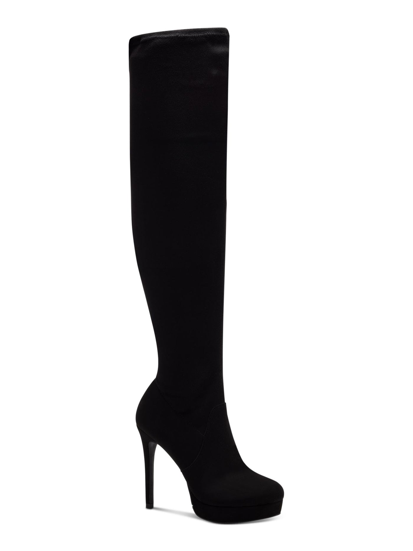 THALIA SODI Womens Black 1" Platform Padded Clarissa Almond Toe Stiletto Zip-Up Dress Boots 9.5 M