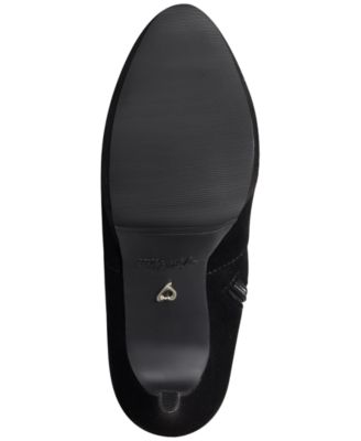 THALIA SODI Womens Black 1" Platform Padded Clarissa Almond Toe Stiletto Zip-Up Dress Heeled Boots M