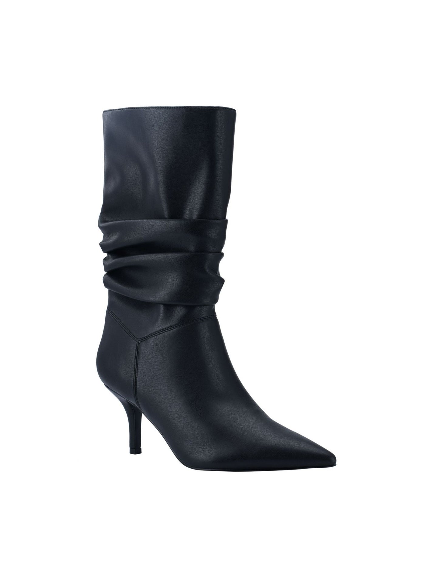 MARC FISHER Womens Black Padded Manya Pointed Toe Kitten Heel Dress Slouch Boot 8.5 M