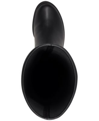 BAR III Womens Black Lug Sole Padded Fernn Almond Toe Block Heel Zip-Up Boots Shoes 6.5 M
