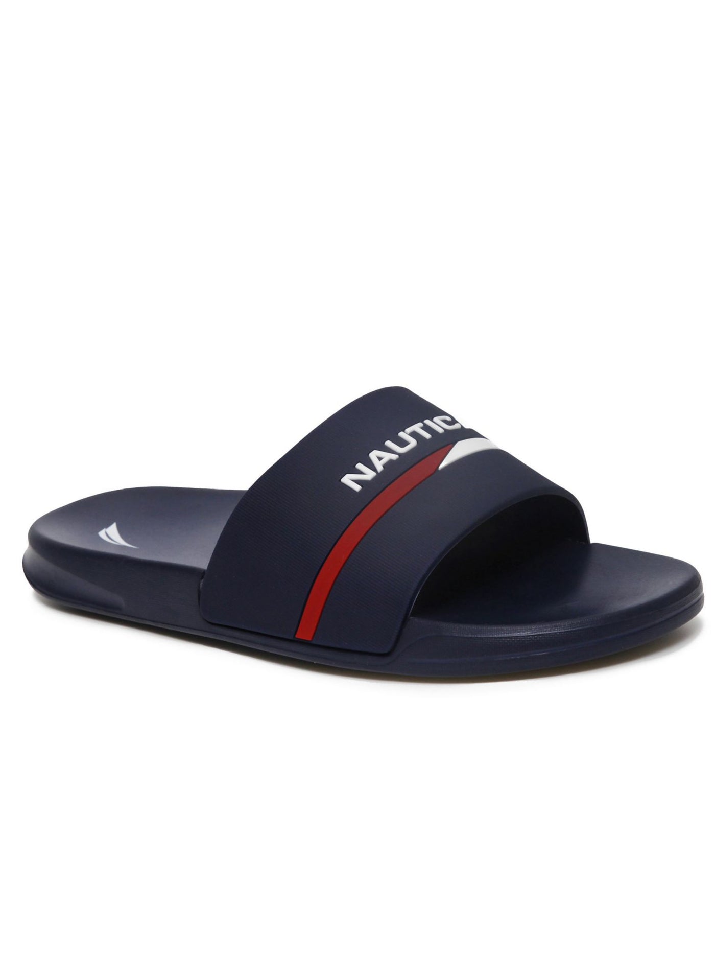 NAUTICA Mens Navy Padded Stono 2 Open Toe Slip On Slide Sandals Shoes 7 M