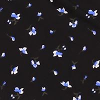 MICHAEL MICHAEL KORS Womens Blue Tie Floral Long Sleeve Asymmetrical Neckline Tunic Top