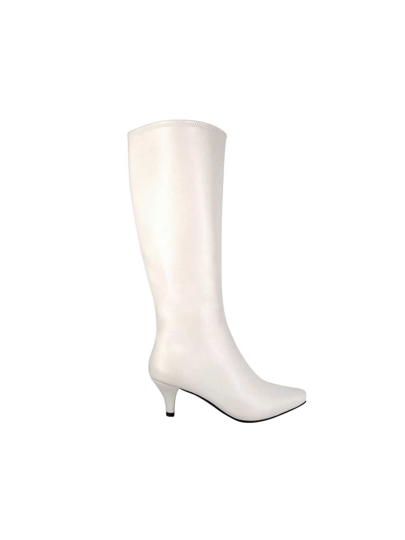 IMPO Womens Ivory Padded Non-Slip Namora Almond Toe Kitten Heel Zip-Up Dress Boots 7 M