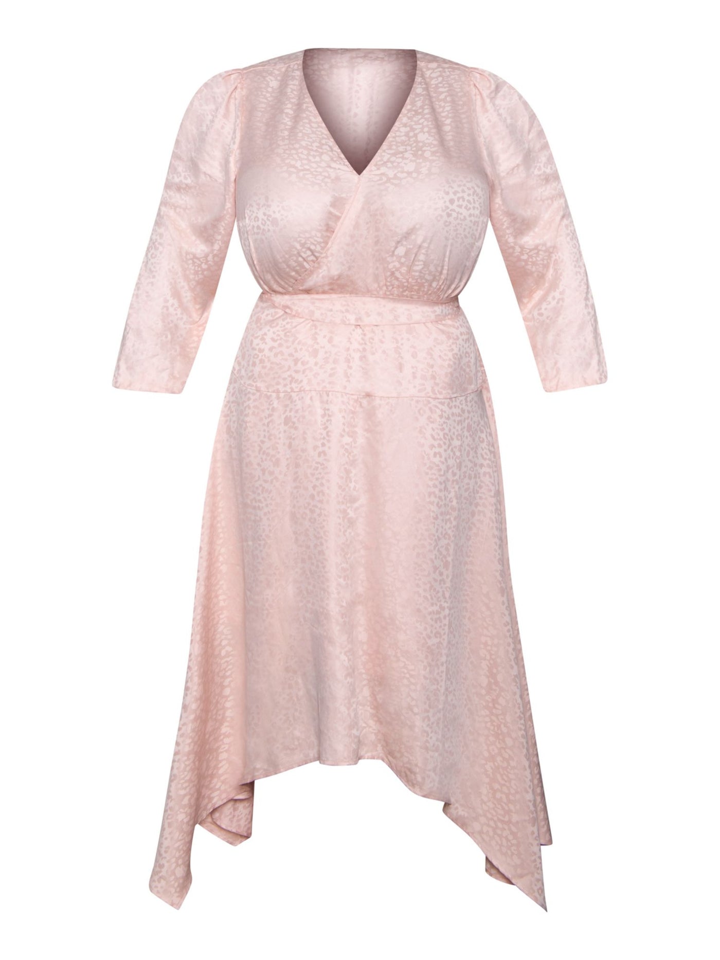 Rachel Rachel Roy Womens Plus Jacquard Printed Midi Dress Pink 22W Rachel Rachel Roy Womens Plus Jacquard Printed Midi Dress Pink 22W