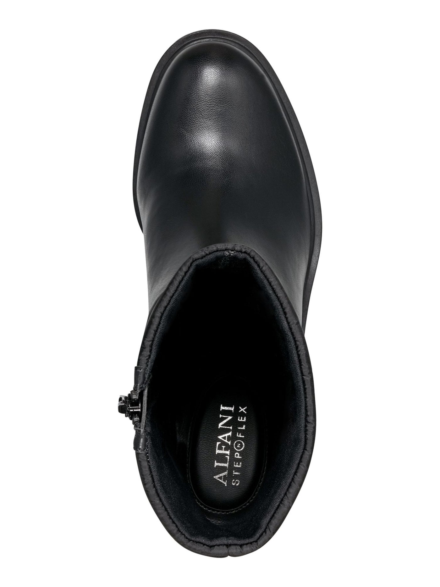 ALFANI Womens Black Puffer Lug Sole Padded Belcalise Almond Toe Block Heel Zip-Up Boots Shoes 9.5 M