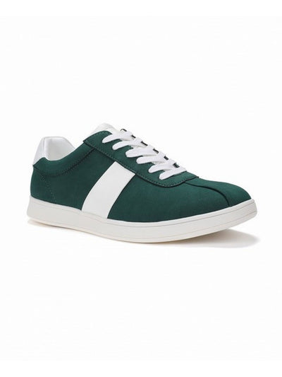 CLUBROOM Mens Green Comfort Edwin Round Toe Platform Lace-Up Athletic Sneakers Shoes 11 M