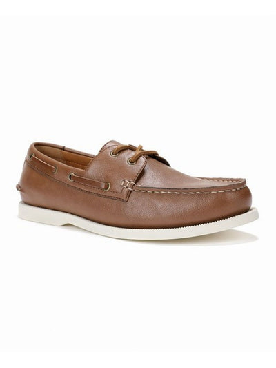 CLUBROOM Mens Brown Comfort Elliot Round Toe Lace-Up Boat Shoes 9 M