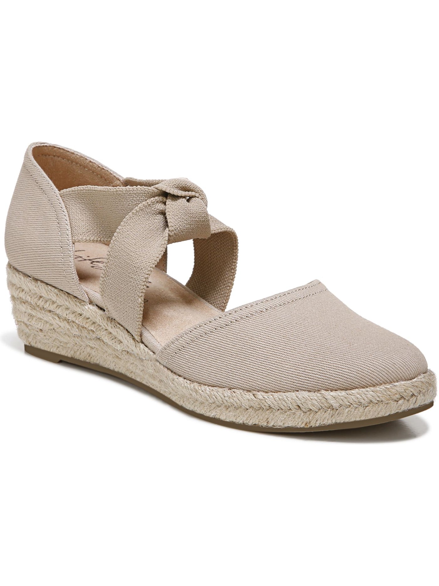 LIFE STRIDE VELOCITY Womens Beige Non-Slip Cushioned Kascade Round Toe Wedge Slip On Espadrille Shoes 11 M