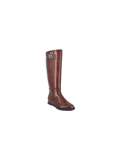 IMPO Womens Brown Cushioned Reiley Round Toe Zip-Up Riding Boot 9 M