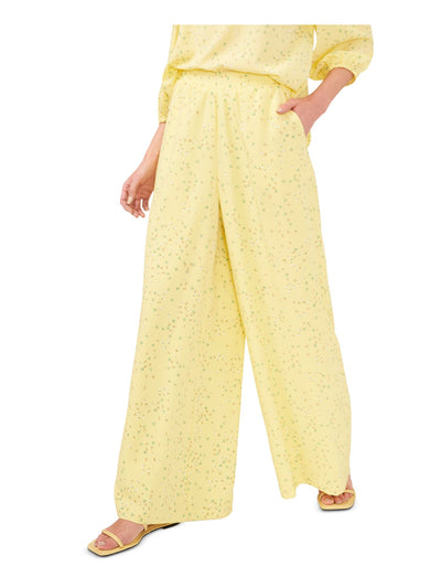 RILEY&RAE Womens Yellow Floral Party Wide Leg Pants XS