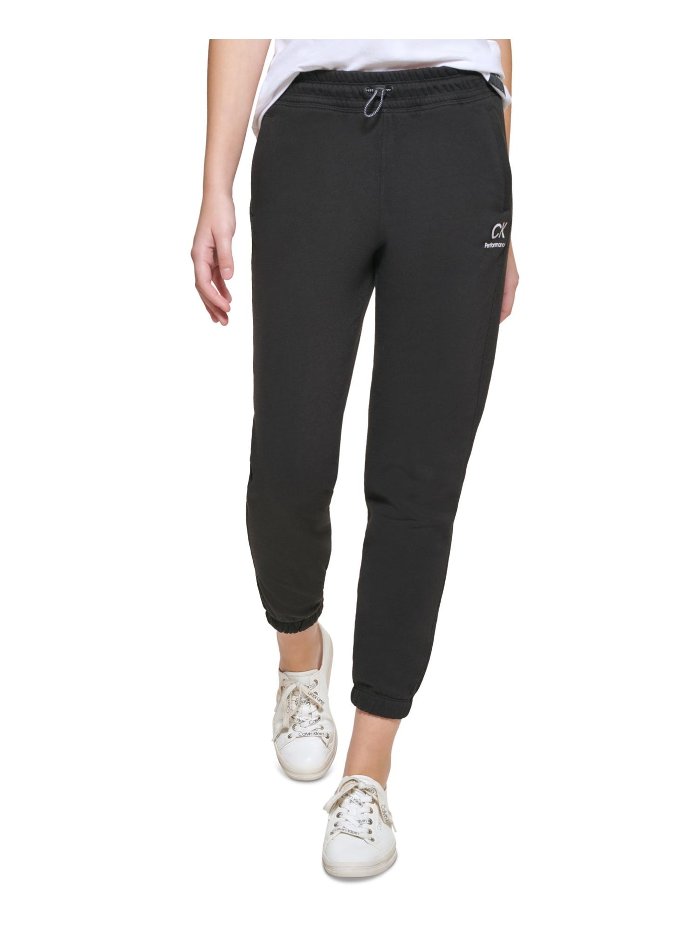 CALVIN KLEIN PERFORMANCE Womens Black Pocketed Slim Fit Drawcord Waist Lounge Pants XL