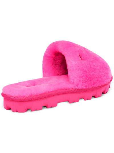 UGG Womens Pink Padded Cozette Open Toe Platform Slip On Leather Slippers Shoes 5