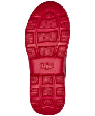 UGG Womens Red Removable Sock Waterproof Moisture Wicking Tasman X Round Toe Wedge Slip On Clogs Shoes