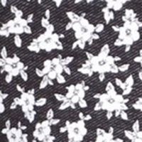 MICHAEL KORS Womens Black Pocketed Logo Tab Floral Skinny Leggings