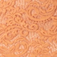 BARDOT Womens Orange Slitted Zippered Corset Boning Lined Lace Sleeveless Halter Below The Knee Evening Sheath Dress