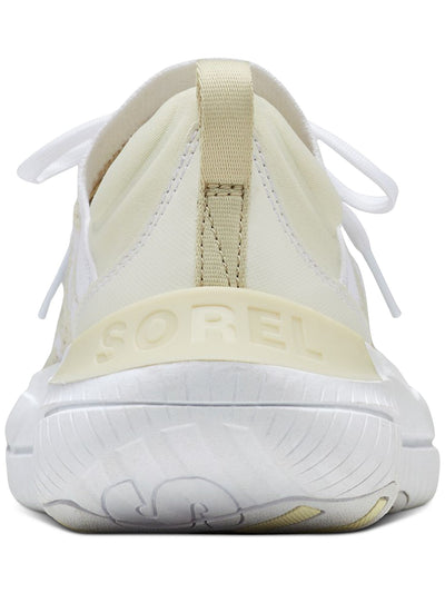 SOREL Womens Ivory Mixed Knit Back Pull-Tab Padded Perforated Explorer Blitz Stride Round Toe Wedge Lace-Up Sneakers Shoes 7