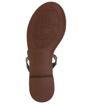 KENSIE Womens Black Toe Strap Asymmetrical Scalloped Padded Maltese Open Toe Slip On Sandals Shoes M