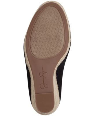 JESSICA SIMPSON Womens Black 1" Platform Comfort Zexie Round Toe Wedge Lace-Up Espadrille Shoes M